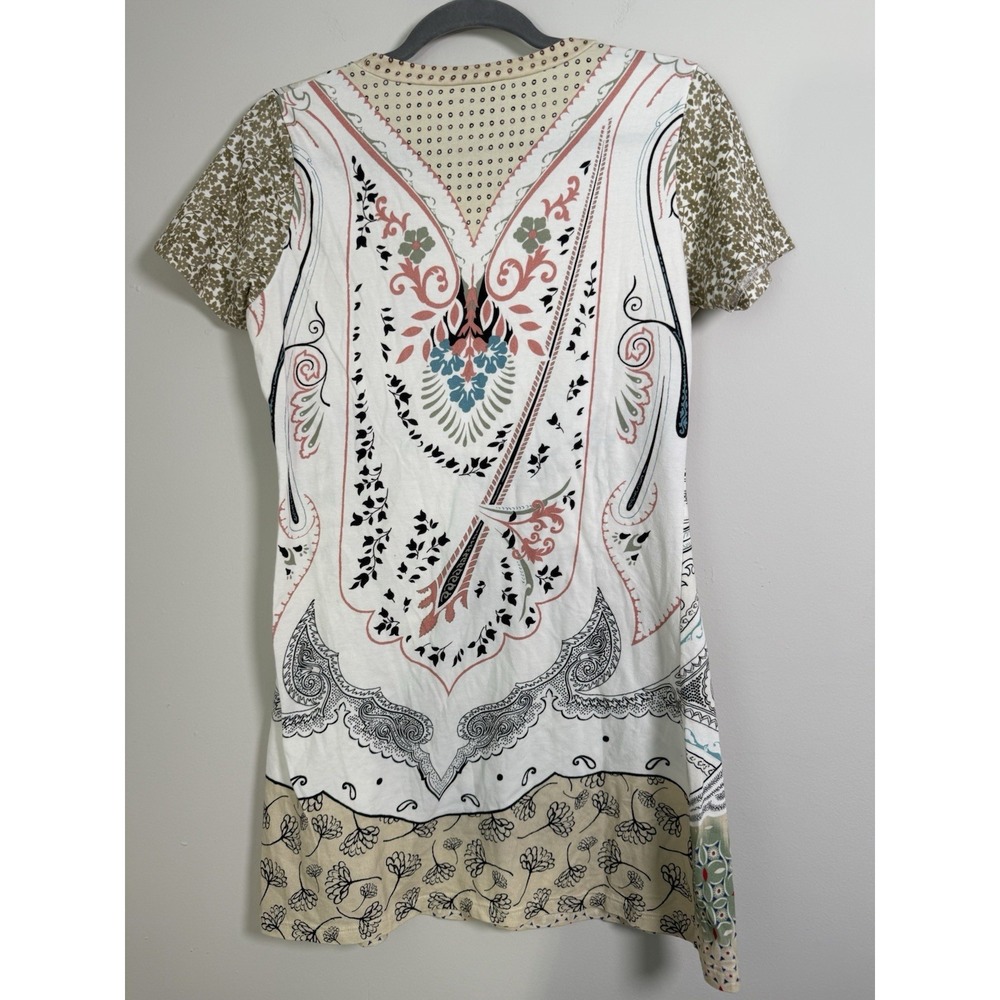 ETRO Women's 46 Print T Shirt Mini Dress Italy‎ Shift Cotton Luxury Designer - Picture 6 of 7